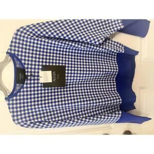 Aleeza Blue Checkered Top